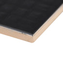 Urbano ink 3d mix ceramic black textured subway tile 4x12 glossy NURBINKMIX4X12 product shot profile view