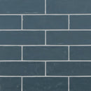 Urbano navy ceramic white subway tile 4x12 glossy  msi collection NURBNAV4X12 product shot wall view