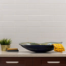 Urbano pure 3d mix ceramic white textured subway tile 4_x12_ glossy  NURBPURMIX4X12 product shot table view 3