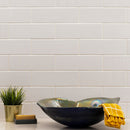 Urbano pure 3d mix ceramic white textured subway tile 4_x12_ glossy  NURBPURMIX4X12 product shot table view