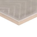 Urbano warm concrete 3d mix ceramic gray textured subway tile 4x12 glossy NURBWARCONMIX4X12 product shot profile view