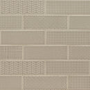 Urbano warm concrete 3d mix ceramic gray textured subway tile 4x12 glossy NURBWARCONMIX4X12 product shot wall view