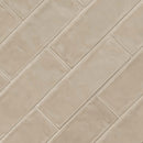 Urbano warm concrete ceramic gray subway tile 4x12 glossy  NURBWARCON4X12 product shot angle view