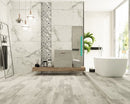 SPC Vinyl Rigid Core 7" Width 60" RL, 8mm Thick, 2mm IXPE Arctic Fog Bellator Floors - Mazzia Collection Product shot Wash room view