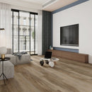 SPC Vinyl Rigid Core 7" Width 60" RL, 8mm Thick, 2mm IXPE Kala Oak, Bellator Floors - Mazzia Collection living room view