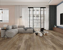 SPC Vinyl Rigid Core 7" Width 60" RL, 8mm Thick, 2mm IXPE Kala Oak, Bellator Floors - Mazzia Collection living room view 2