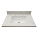 Carrara Sky Engineered Marble Vanity Top with Backsplash - MSI Collection
