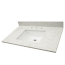 Carrara Sky Engineered Marble Vanity Top with Backsplash - MSI Collection