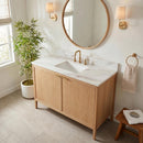 Calacatta Castana Polished Q Plus Vanity Top with Built in Sink - MSI Collection