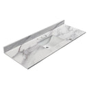 Calacatta Castana Polished Q Plus Vanity Top with Built in Sink - MSI Collection