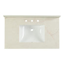 Solitaj Polished Q Plus Vanity Top with Built in Sink - MSI Collection