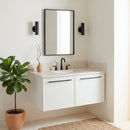 Solitaj Polished Q Plus Vanity Top with Built in Sink - MSI Collection