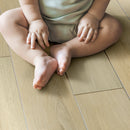 Smithcliffs - Glenbury Oak 7"x48" Waterproof Hybrid Rigid Core Flooring - MSI Collection baby on floor view