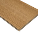 Wooden panel with a natural finish on a white background