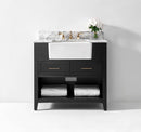 Hayley Bathroom Vanity with Sink and Carrara White Marble Top Cabinet Set Villohome