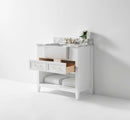 Hayley Bathroom Vanity with Sink and Carrara White Marble Top Cabinet Set Villohome
