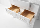Hayley Bathroom Vanity with Sink and Carrara White Marble Top Cabinet Set Villohome