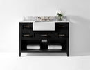 Hayley Bathroom Vanity with Sink and Carrara White Marble Top Cabinet Set Villohome