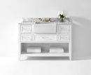 Hayley Bathroom Vanity with Sink and Carrara White Marble Top Cabinet Set Villohome