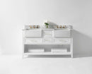 Hayley Bathroom Vanity with Sink and Carrara White Marble Top Cabinet Set Villohome