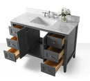 Maili Bathroom Vanity with Sink and Carrara White Marble Top Cabinet Set Villohome