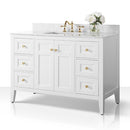 Maili Bathroom Vanity with Sink and Carrara White Marble Top Cabinet Set Villohome
