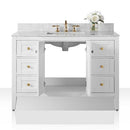 Maili Bathroom Vanity with Sink and Carrara White Marble Top Cabinet Set Villohome