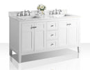 Maili Bathroom Vanity with Sink and Carrara White Marble Top Cabinet Set Villohome