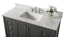 Shelton Bathroom Vanity with Sink and Carrara White Marble Top Cabinet Set Villohome
