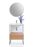 Tory Bathroom Vanity with Solid Surface Top Cabinet Set with Mirror Villohome