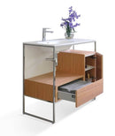 Tory Bathroom Vanity with Solid Surface Top Cabinet Set with Mirror Villohome