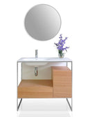 Tory Bathroom Vanity with Solid Surface Top Cabinet Set with Mirror Villohome