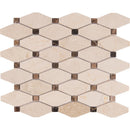 Valencia blend elongated octagon 11.81X13.4 polished marble mesh mounted mosaic tile SMOT-VALBLND-OCTEL10MM product shot multiple tiles close up view