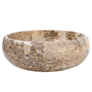 Valencia Travertine Natural Stone Above Vanity Bathroom Sink Polished (D)16" (H)6" side view