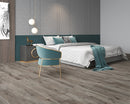 SPC Vinyl Rigid Core 7" Width 60" RL, 6mm Thick, 1.5mm IXPE Venetian Iron, Peninsula - Mazzia Collection bed view 2