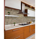 Veneto noce 12x12 porcelain mesh mounted mosaic tile NVENENOC2X2 product shot kitchen view