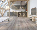 WPC Vinyl Rigid Core 9" Width 60" RL 8mm Thick, 1.5mm IXPE, Vested Shadow, Opus Floors - Mazzia Collection kitchen view 2