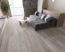 SPC Vinyl Rigid Core 7" Width 60" RL, 7mm Thick, 1.5mm IXPE Axiom Frost, Victorum Floors - Mazzia Collection living room view 3