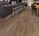 SPC Vinyl Rigid Core 7" Width 60" RL, 7mm Thick, 1.5mm IXPE Elected Bronze, Victorum - Mazzia Collection dinning view 3
