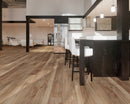 SPC Vinyl Rigid Core 7" Width 60" RL, 7mm Thick, 1.5mm IXPE Lithe Sequoia, Victorum Floors - Mazzia Collection living room view 2