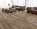 SPC Vinyl Rigid Core 7" Width 60" RL, 7mm Thick, 1.5mm IXPE Noble Fawn, Victorum Floors - Mazzia Collection sitting and living room view 2