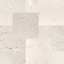 Mayra White Limestone Antique Pattern Tumbled - Full Truckload top view