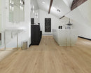 SPC Vinyl Rigid Core 7" Width 60" RL, 6mm Thick, 1.5mm IXPE Vista Clay Invicta Floors - Mazzia Collection Product shoot kitchen view