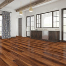 SPC Vinyl Rigid Core 7" Width 60" RL, 6mm Thick, 1.5mm IXPE Vivid Copper, Veritas - Mazzia Collection bath view 3