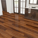 SPC Vinyl Rigid Core 7" Width 60" RL, 6mm Thick, 1.5mm IXPE Vivid Copper, Veritas - Mazzia Collection bath view