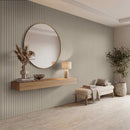Dusk 9.5"x94.5" Warm Taupe Acoustic Wall Panel, 3D Fluted Wood Slat Sound Absorbing Paneling (Set of 4) - MSI Collection