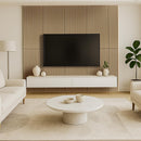 Almond 24"x48" Warm Beige Acoustic Wall Panel 3D Fluted Wood Slat Sound Absorbing Paneling - MSI Collection