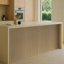 Almond 24"x48" Warm Beige Acoustic Wall Panel 3D Fluted Wood Slat Sound Absorbing Paneling - MSI Collection