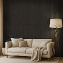 Espresso 24"x48" Dark Brown Acoustic Wall Panel 3D Fluted Wood Slat Sound Absorbing Paneling - MSI Collection