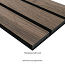 Tawny Macro 10.63"x94.5" Warm Brown Acoustic Wall Panel, 3D Fluted Wide Slat Wood Sound Absorbing Panel - MSI Collection